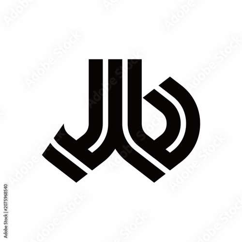 Initial letter jb monogram logo design