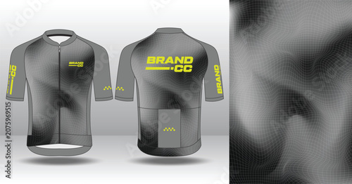Modern Cycling Jersey Design Template for Custom Sublimation