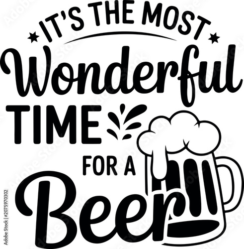 It's the most wonderful time for a beer funny christmas sign