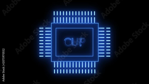 Artificial Intelligence ,cup chip set on circuit board, futuristic Technology Bonce.