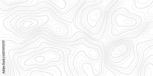 Gray topographic map lines on white background for design and illustration purposes only one