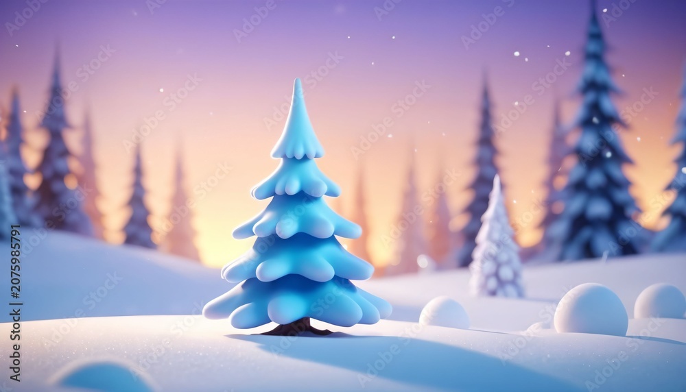 Obraz premium Winter Holiday Tree