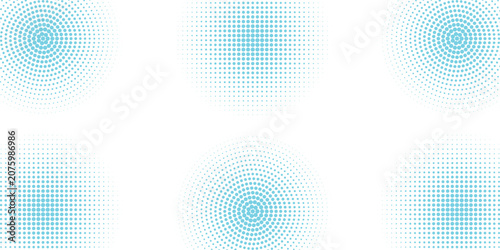 Fotografía dot Transparent Vector Gradient Blue Color Halftone Background Staggered Dots Pa