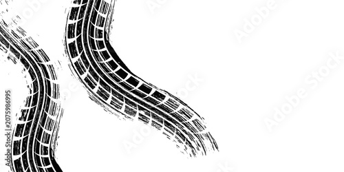 Bild auf Leinwand Tire track