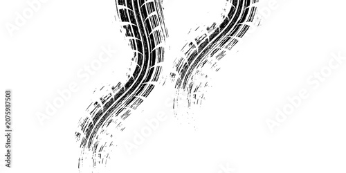 Bild auf Leinwand Tire track