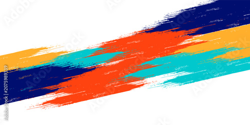 Tableau sur toile The banner design has the concept of celebrating National Sports Day with athletes from football, badminton, basketball and martial arts