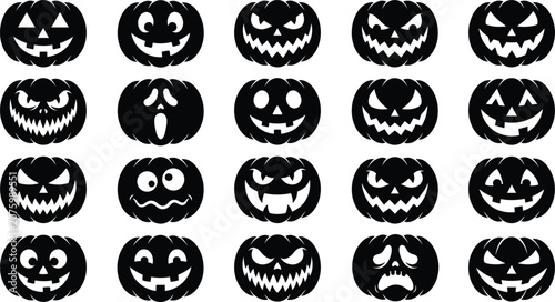 Konstfotografi Black and white of abstract faces with various expressions and hairstyles emotio