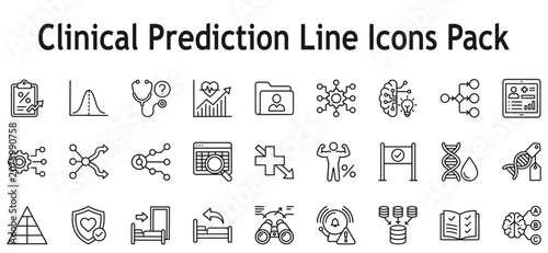 Foto Clinical prediction icon set