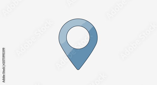 Blue location pin icon for map marker identification.