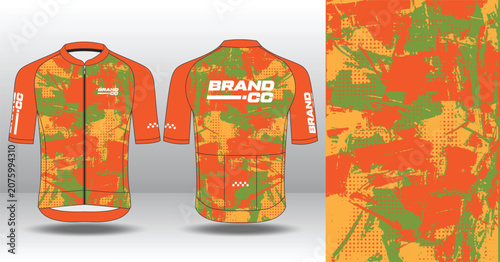 Modern Cycling Jersey Design Template for Custom Sublimation