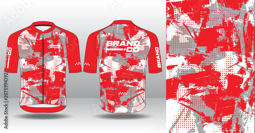 Modern Cycling Jersey Design Template for Custom Sublimation