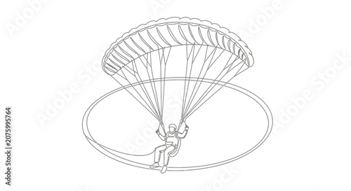 paraglider flying high