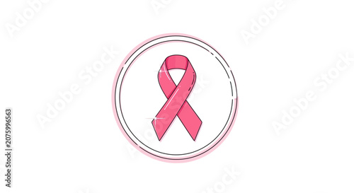 pink ribbon symbol breast cancer awareness
