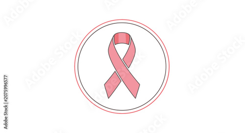 Pink Ribbon Symbol for Breast Cancer Awareness and Support