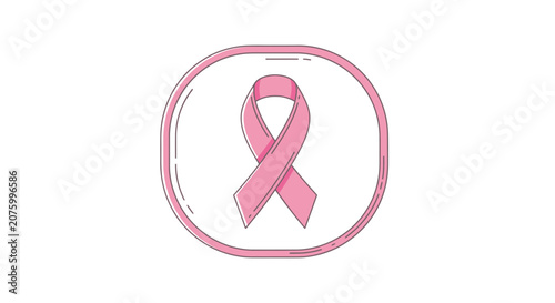 pink ribbon symbol for breast cancer awareness