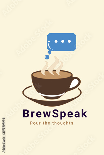 coffee logo, BrewSpeak,