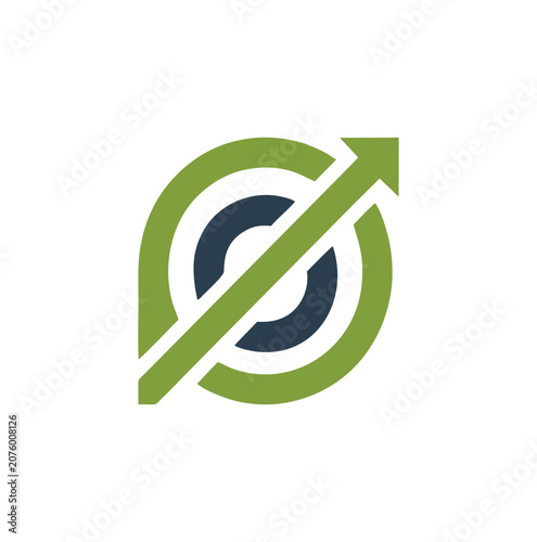 Professional and modern target dartboard with a financial arrow logo.