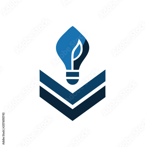 Modern and professional military rank chevron bulb idea logo design.