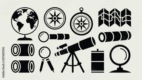 Navigation tools and map icons for travel