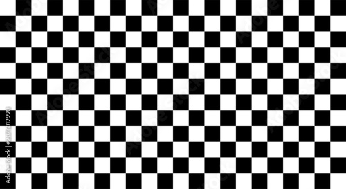 Bild auf Leinwand Classic black and white checkered seamless background pattern