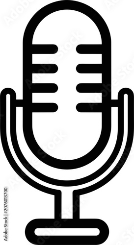 Vintage studio microphone icon for recording