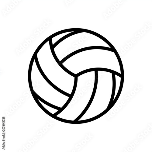 Volleyball icon on white background for sports design