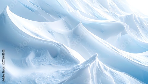 Ice formation with smooth frozen texture.