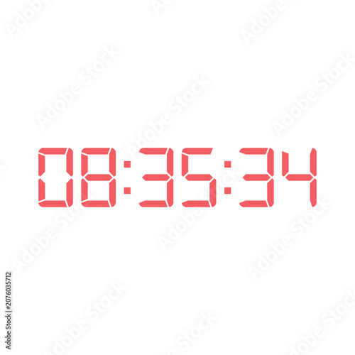 Digital clock icon vector design illustration.