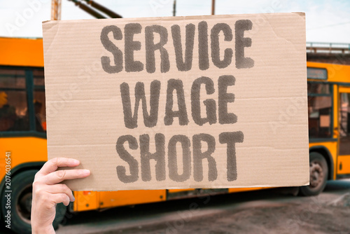 Foto "Service wage short" Tipped workers face low base pay