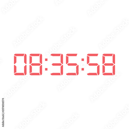 Digital clock icon vector design illustration.