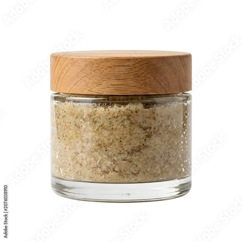 Minimalist Face Exfoliant On White Background, Clean Skincare Tube Showing Gentle Texture And Simple Natural Formula Perfect For Daily Beauty Routine