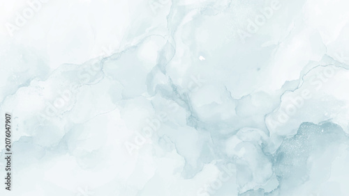 Tablou pe pânză soft abstract watercolor texture in light blue and white blending fluid cloudlik