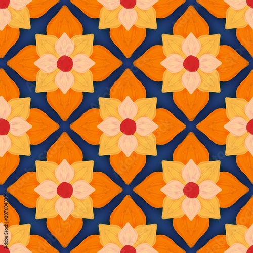 seamless background with flowers