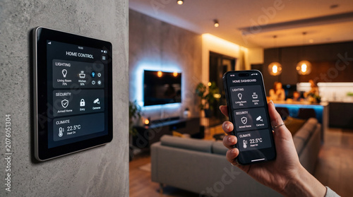 Luxury Smart Home with Smartphone Remote Control