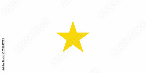 Yellow Star on White Background