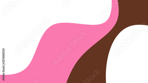 Fotografie Sweet melting chocolate and pink strawberry icing glaze background