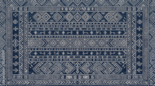 Tuareg Indigo Inspired Seamless Textile Pattern