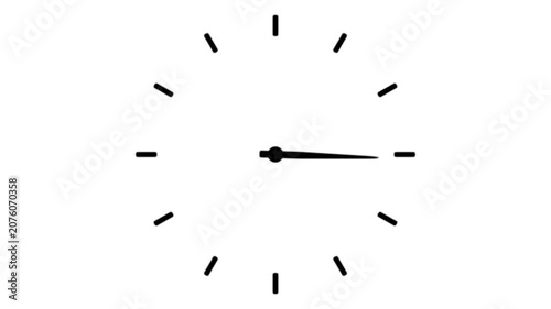 Clock spinning, watch animation on transparent background with alpha channel. Clock icon flat style 24 hours day .