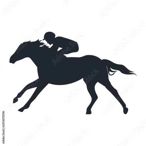 Photography Silhouette of a Horse Rider. Vector Illustration.