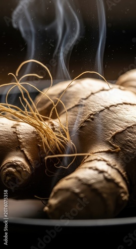 Steaming Ginger Root - A Culinary Delight.
