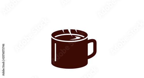 Brown Coffee Mug with Handle.