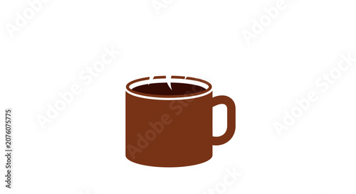 Brown Coffee Mug with Handle.