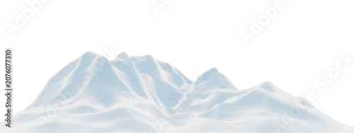 Panel kuchenny z motywem Snowy mountain. Light blue panoramic winter landscape