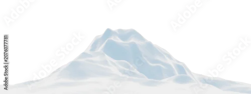 Panel kuchenny z motywem Snowy mountain. Light blue panoramic winter landscape