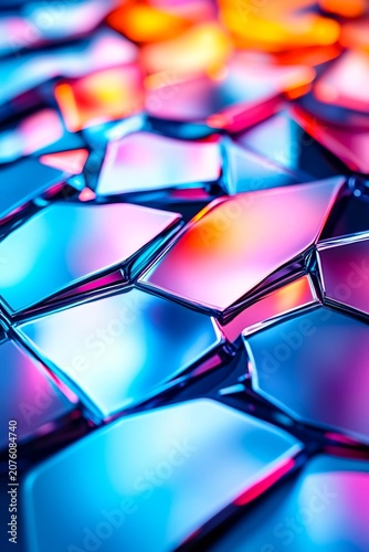 A close up of a bunch of colorful glass pieces on a table