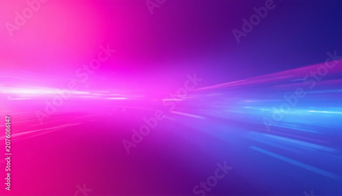 Abstract Neon Wave Background with Pink Purple Blue Glowing Light Effect
