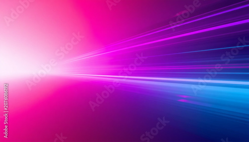 Abstract Neon Wave Background with Pink Purple Blue Glowing Light Effect
