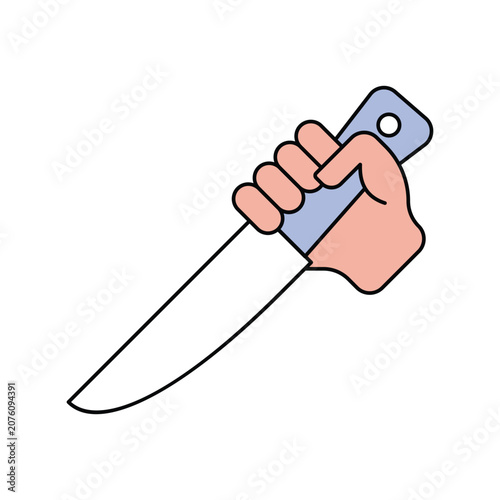 Cuadro en lienzo Murderer  icon with white background vector stock illustration