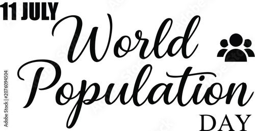 World population day logo on with date