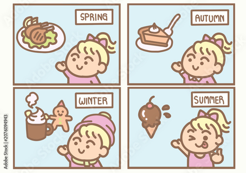 Four Seasons and Holiday Treats Comic Strip